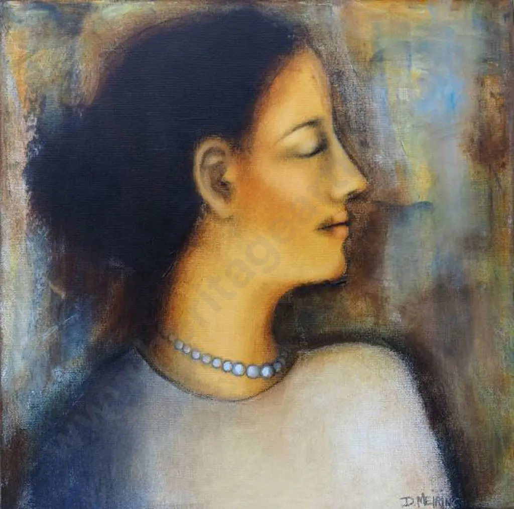 MEIRING, Dalene (1965-) - Woman with Pearls Image 1++