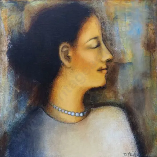 MEIRING, Dalene (1965-) - Woman with Pearls