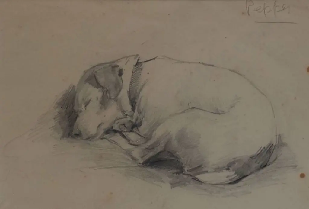 WHITEMAN, Violet Emily (1873-1952) - Pepper, the Dog Image 1++