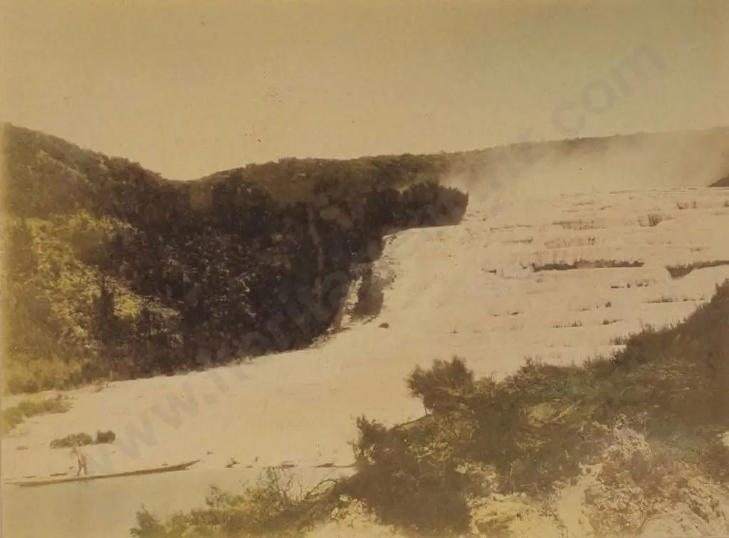 UNKNOWN photographer - Pink Terraces, New Zealand c. 1880 Image 1++