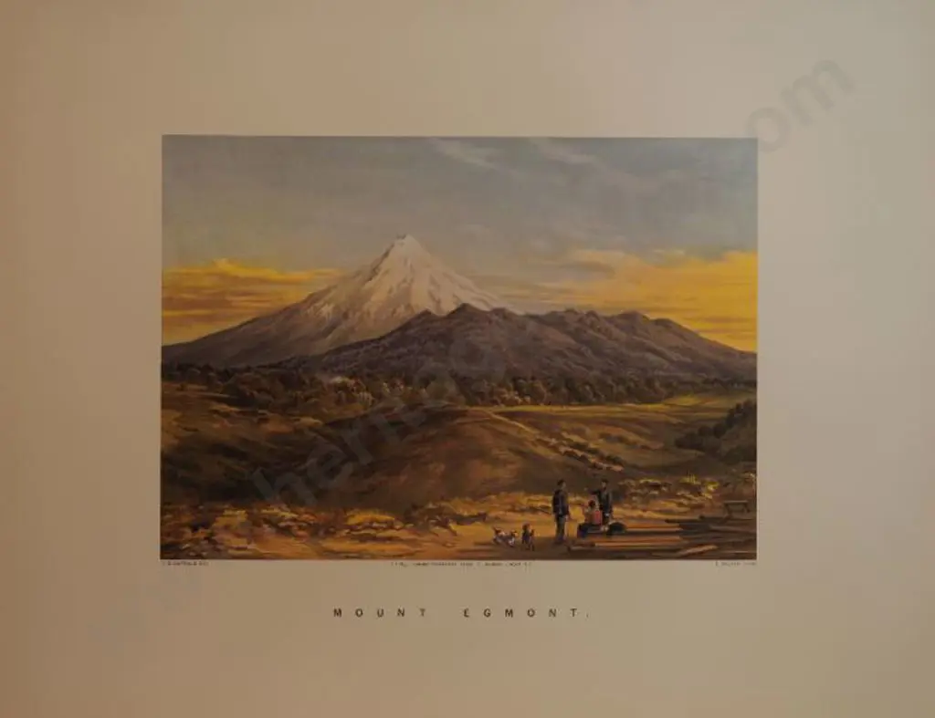 BARRAUD, Charles Decimus (1822-1897) - Mount Egmont - New Zealand Graphic & Descriptive (1877) Image 1++
