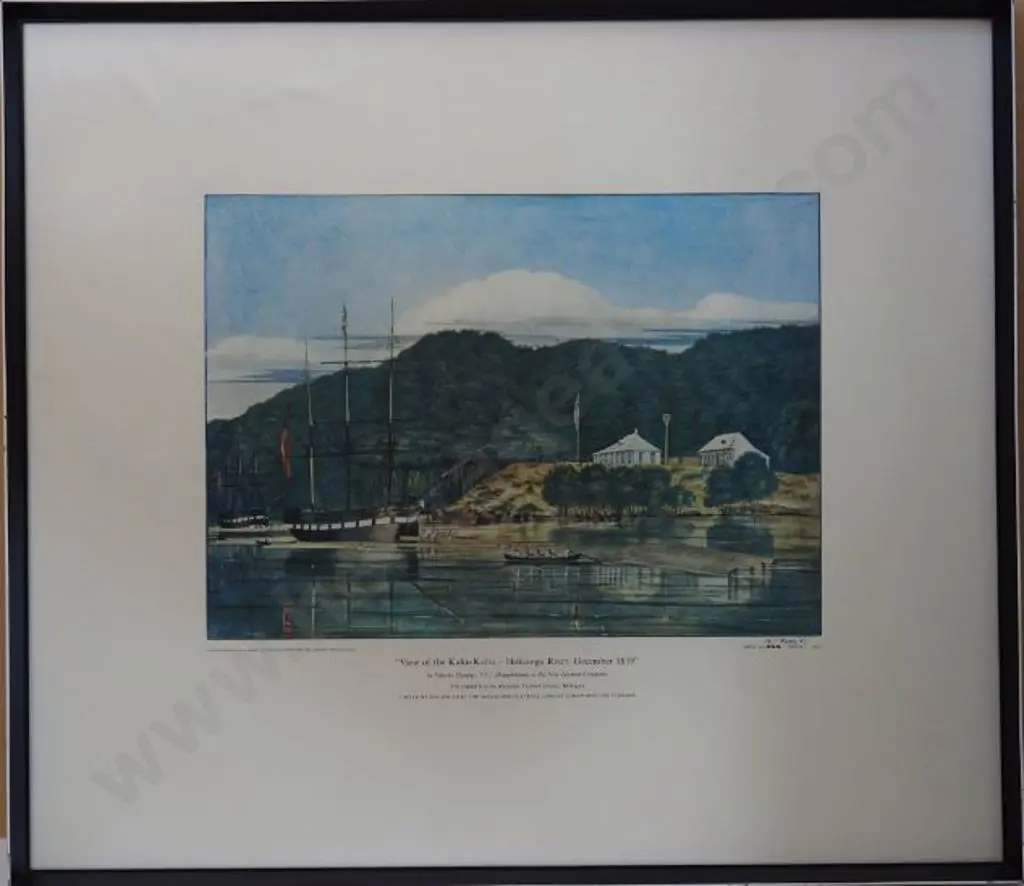 HEAPHY, Charles (1820-1881) - The View of the Kahu-kahu, Hokianga River, 1839 Image 1++