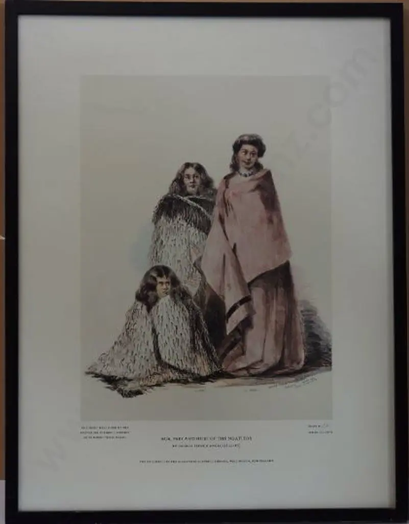 ANGAS, George French (1822-1886) - Rua, Pari & Huki of the Ngatitoa, Porirua Image 1++