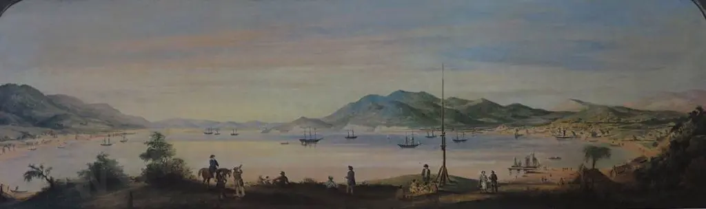 MEIN SMITH, William (1799-1869) - Harbour Port Nicholson, Town of Welllington 1842 Image 1++