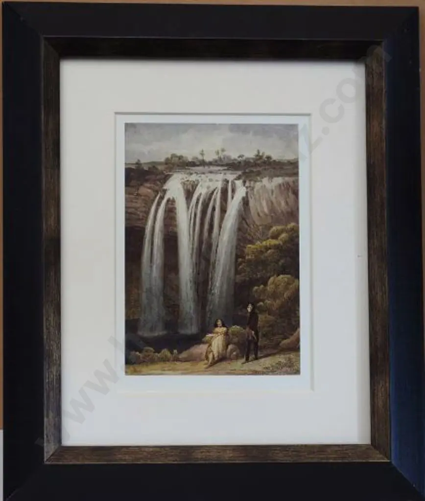 EARLE, Augustus (1793-1838) - A Waterfall near Kiddy Kaddy, 1827 Image 1++