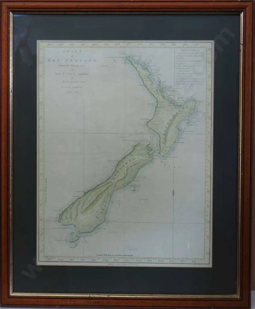 COOK, Capt James (1728-1779) - Map of New Zealand, 1772 Image 1++