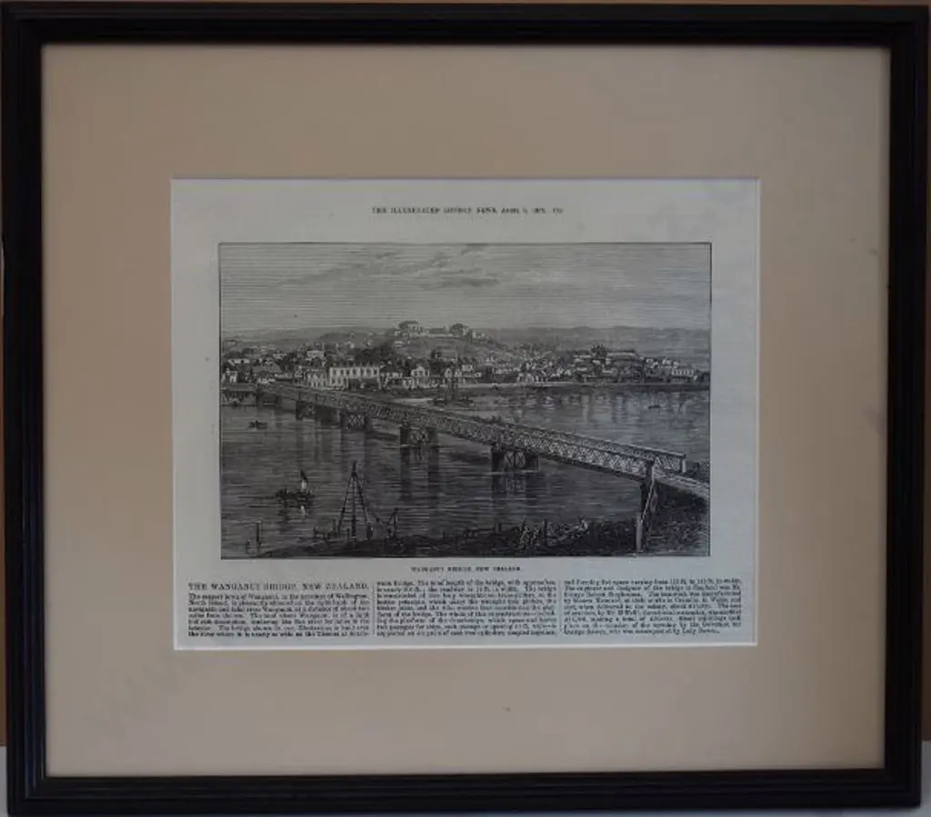ILLUSTRATED London News - Wanganui Bridge, New Zealand, 1872 Image 1++