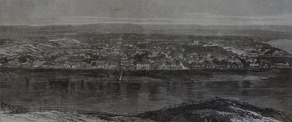 ILLUSTRATED London News - Town of Wanganui, New Zealand, 1869 Image 1++