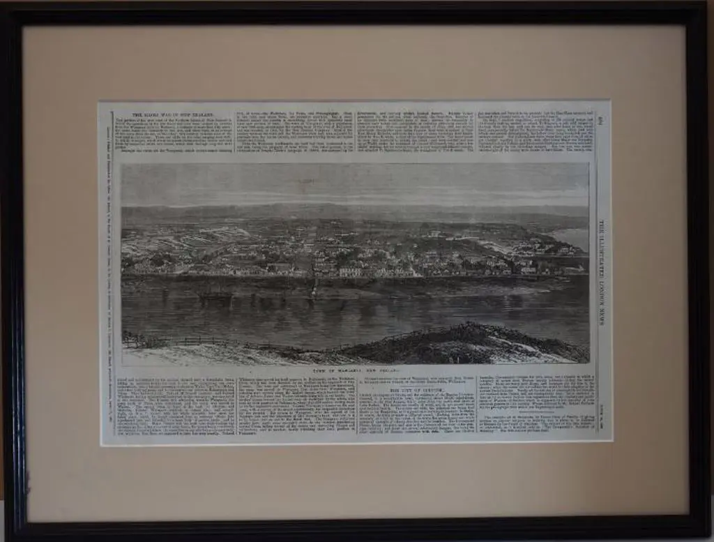 ILLUSTRATED London News - Town of Wanganui, New Zealand, 1869 Image 1++