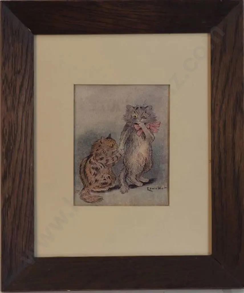 WAIN, Louis (1860-1939) - Two Cats - early 20th Century Image 1++