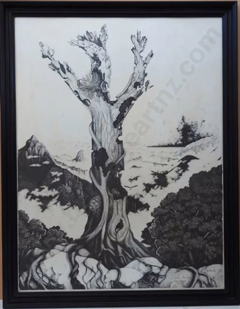 HAMON, Rei (1919-2008) - Dead Tree Trunk - stylised Image 1++