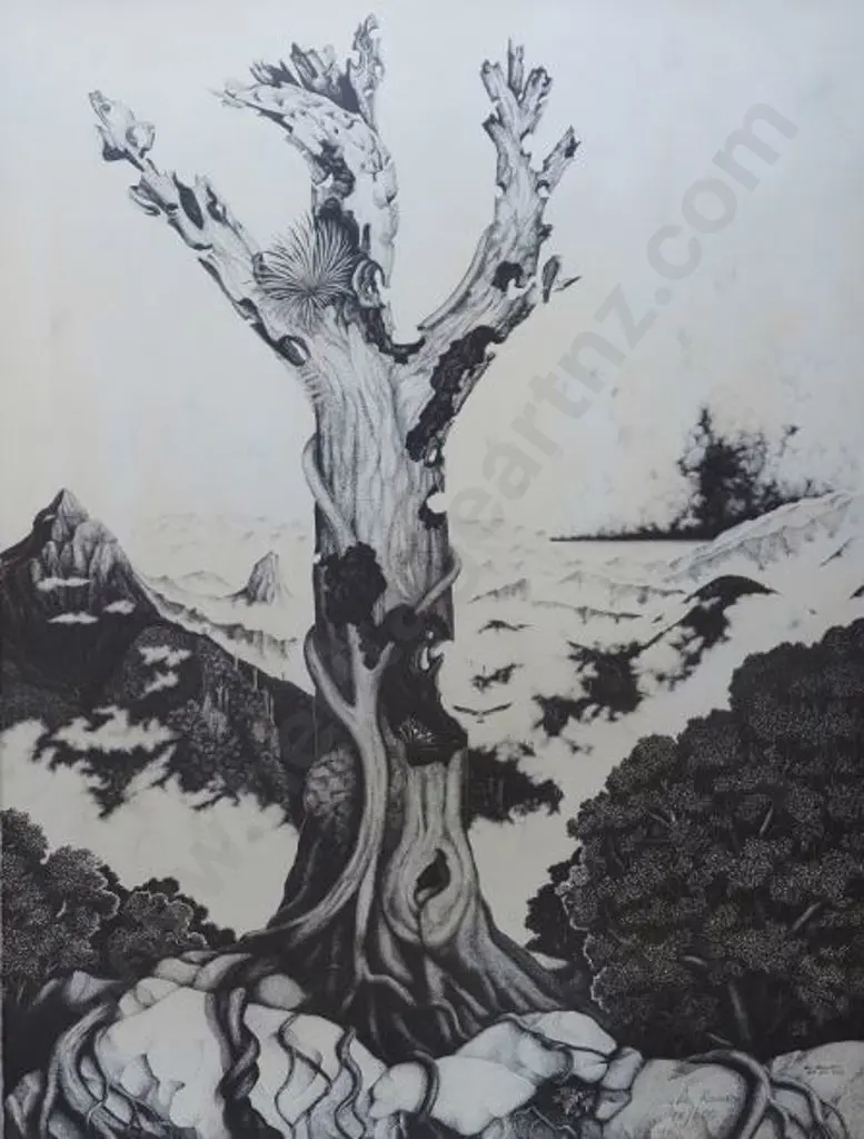 HAMON, Rei (1919-2008) - Dead Tree Trunk - stylised Image 1++