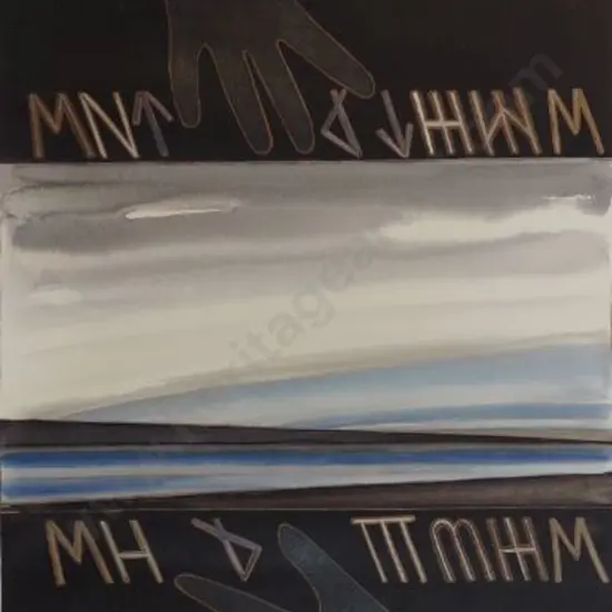 WEBB, Marilynn (1937-2021) - Protection Work - Lake Mahinerangi by Day, 1985