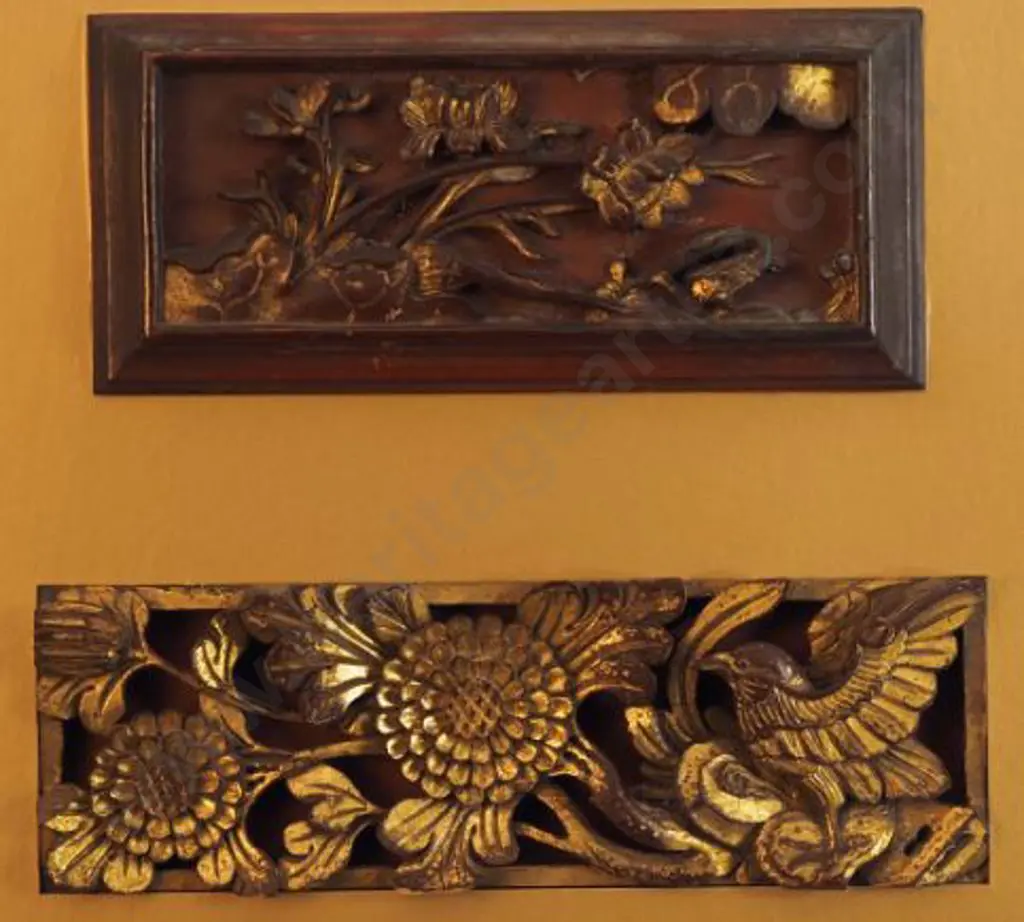 UNKNOWN  - Two Antique Chinese Panels Image 1++
