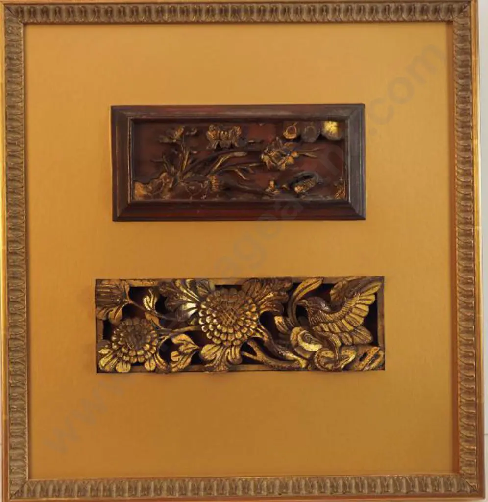 UNKNOWN  - Two Antique Chinese Panels Image 1++