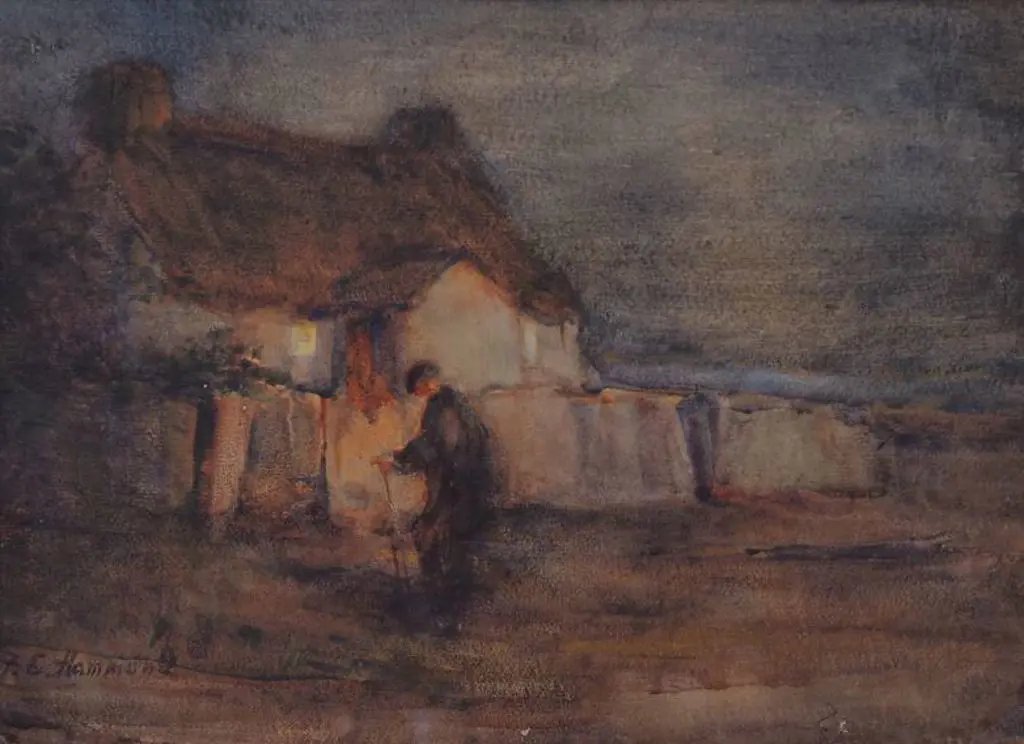 HAMMOND, F. E. - Returning Home After an Evening Stroll Image 1++