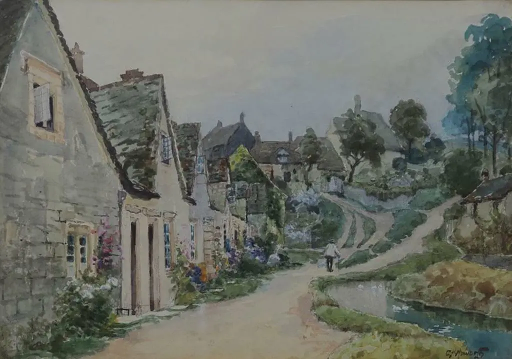 HOWORTH, Charles Henry (1856-1945) - English Country Village Image 1++