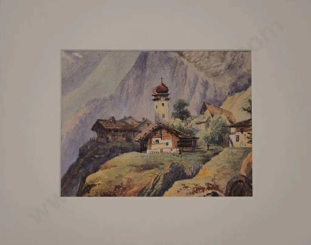 UNKNOWN artist - Alpine Village (Bavaria?) Image 1++