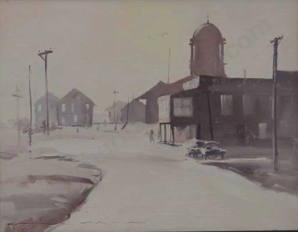 WYNN, Colin (1950-) - Sun Through Fog, Hokitika Image 1++