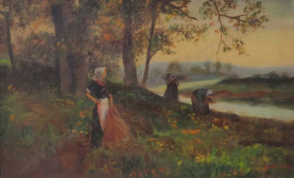 OLIVER, E. - Women Gathering Wood Image 1++