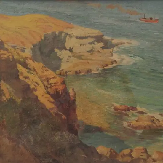 SAVAGE, Cedric (1901-1969) - New Zealand Rocky Coast, 1932