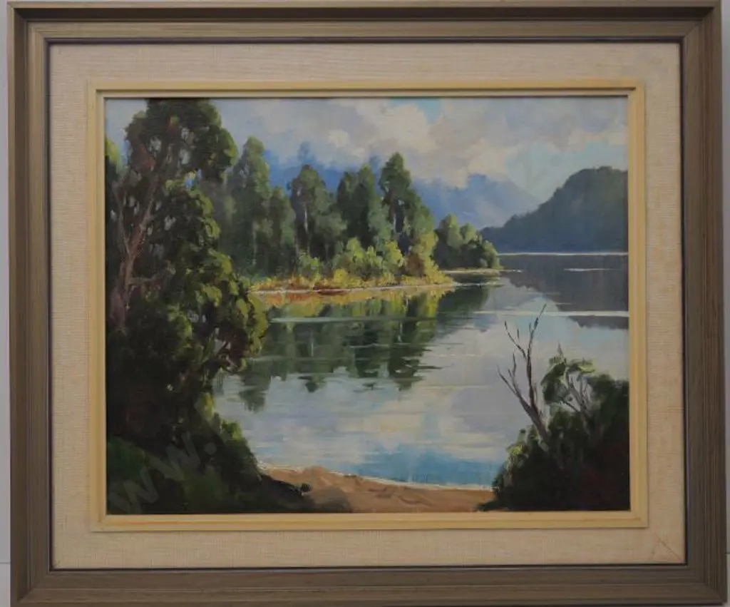 LATTEY, Edward B. (1899-1986) - Lake Mapourika Image 1++