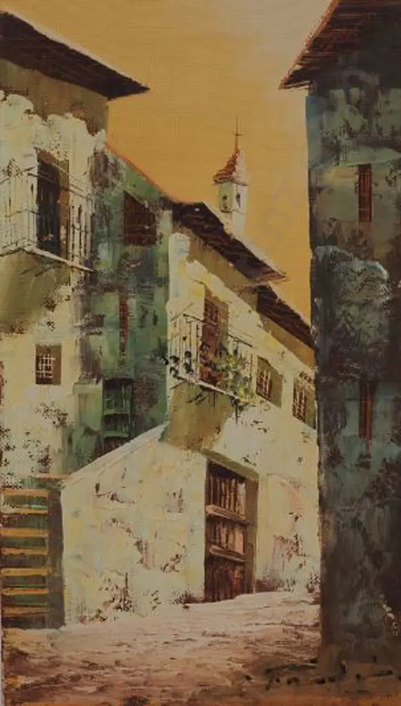 UNKNOWN artist - Mediterranean Village Scene Image 1++
