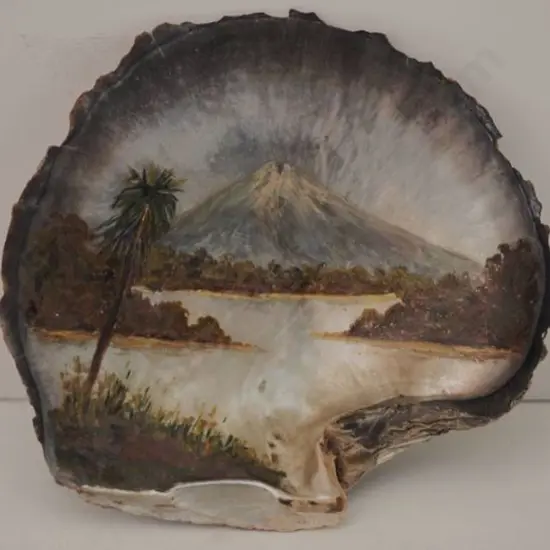 BACKHOUSE, John Philemon (1845-1908) - Mount Egmont with Lake and Cabbage Tree