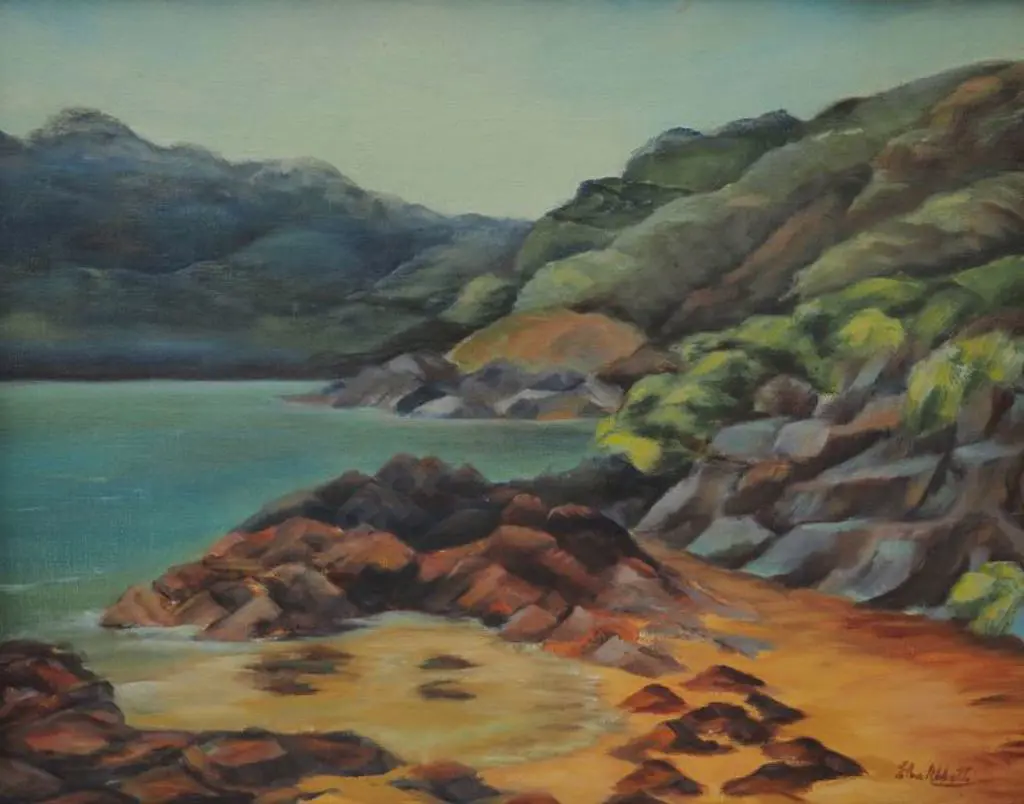 ABBOTT, Elva (1929-) - Cove, Near Cooper's Beach Image 1++