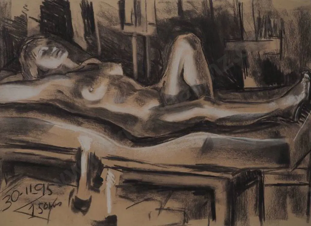 UNKNOWN artist - Study of Reclining Nude Image 1++