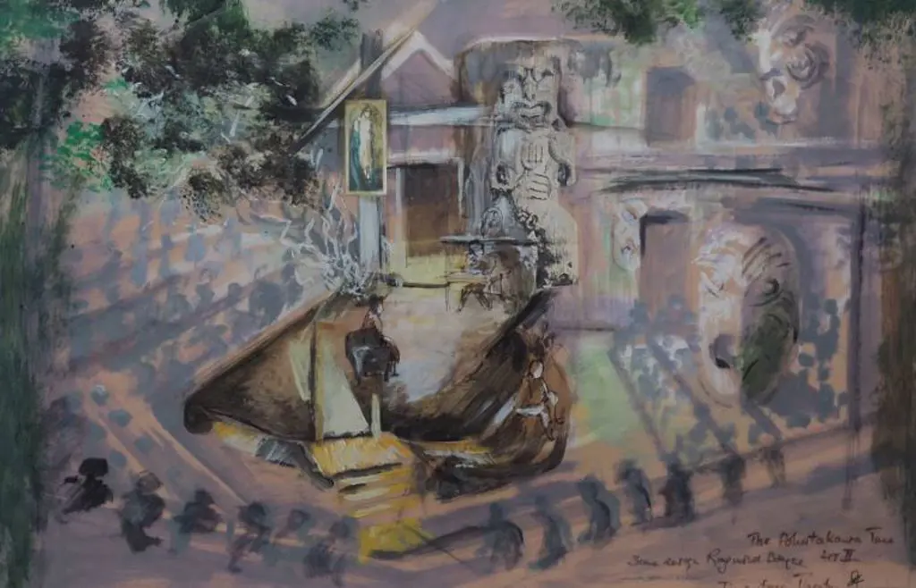BOYCE, Raymond (1928-2019) - The Pohutukawa Tree - Scene Design for Downstage, 1984 Image 1++