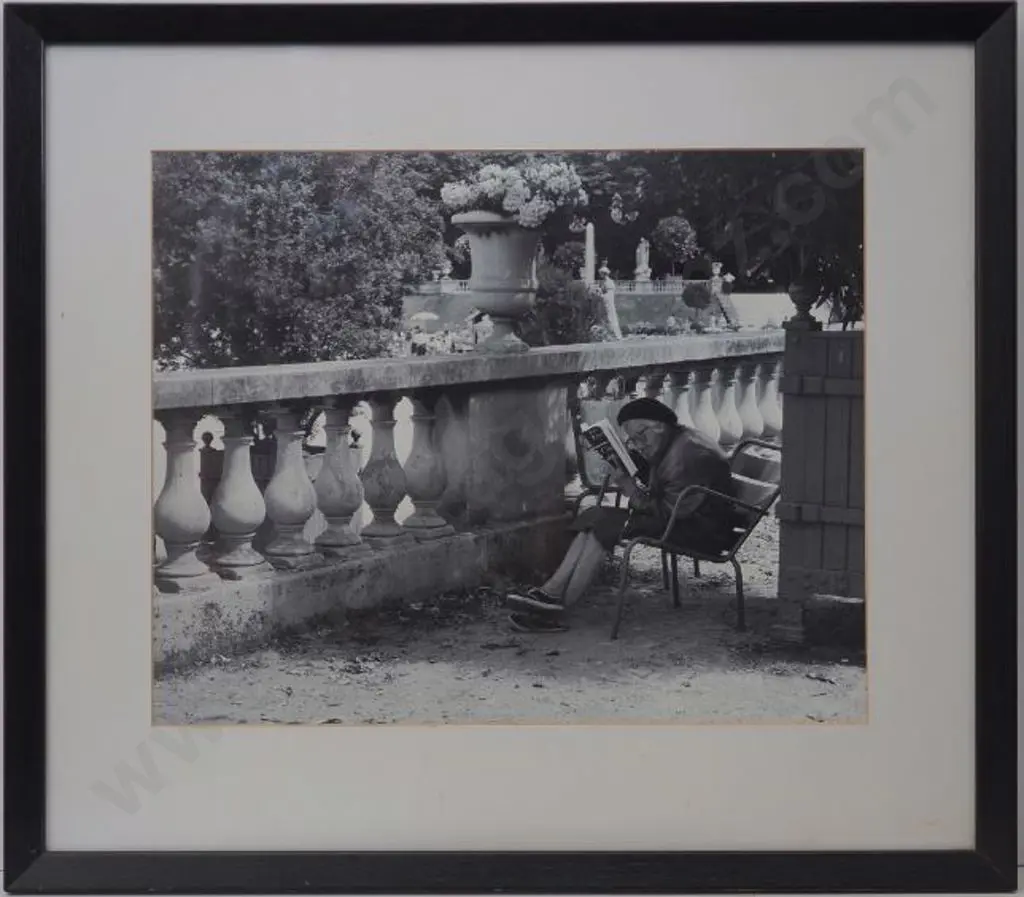UNKNOWN photographer - Elderly French Lady Reading in Park Image 1++
