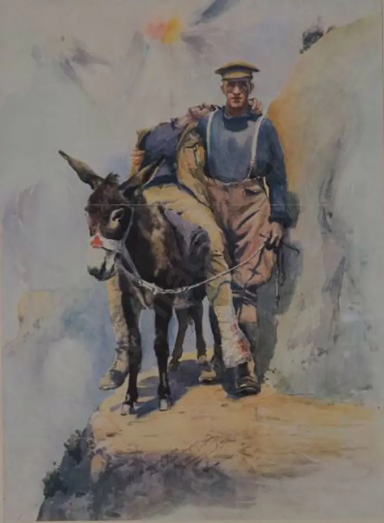 MOORE-JONES, Horace M. (1868-1922) - Simpson and His Donkey (rare print) Image 1++