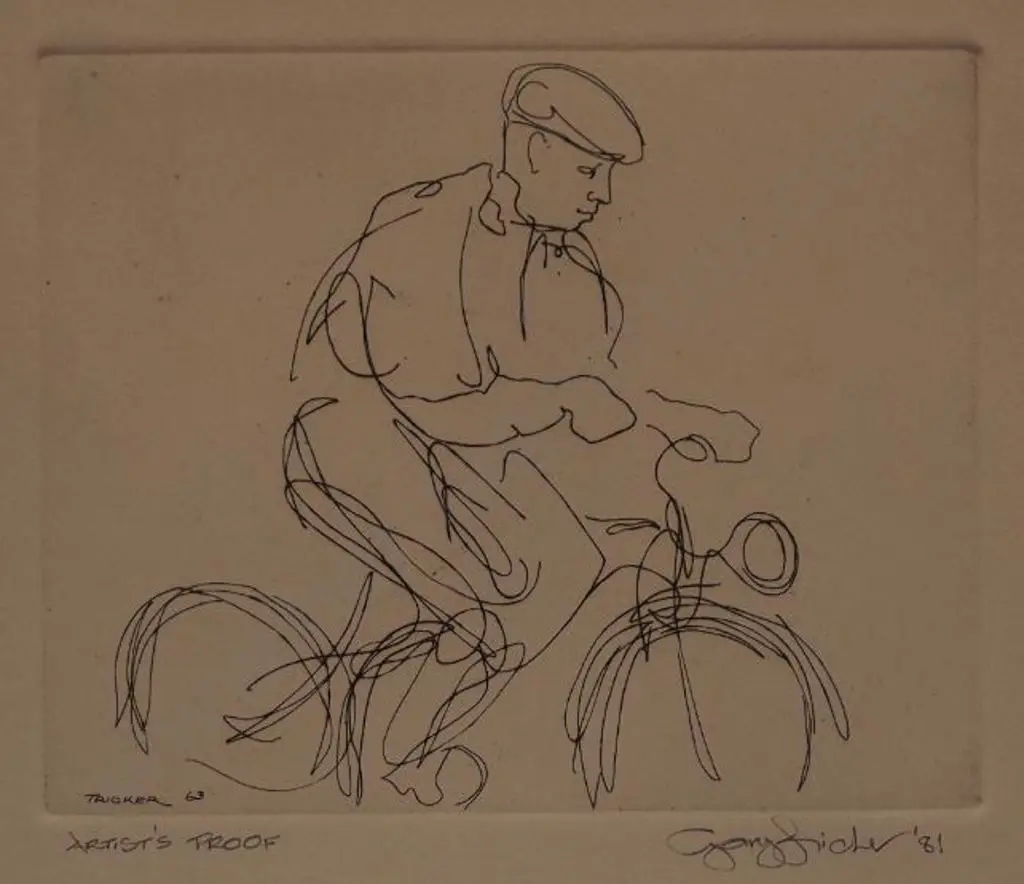 TRICKER, Gary (1938-2021) - Cyclist - Artist Proof Image 1++
