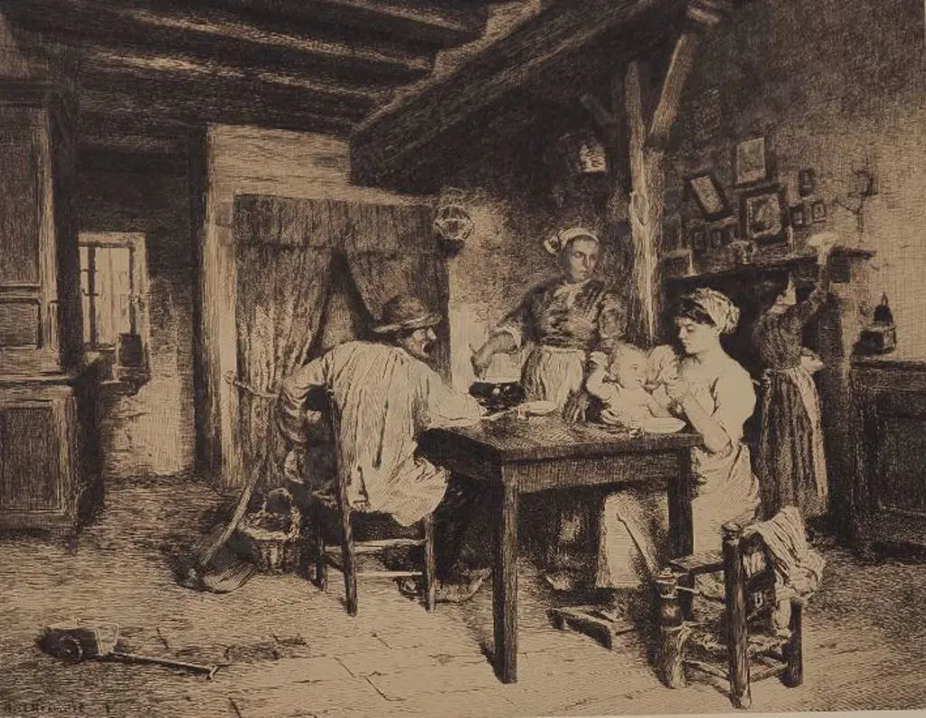 L'HERMITTE, Leon (1844-1925) - Supper Time Image 1++