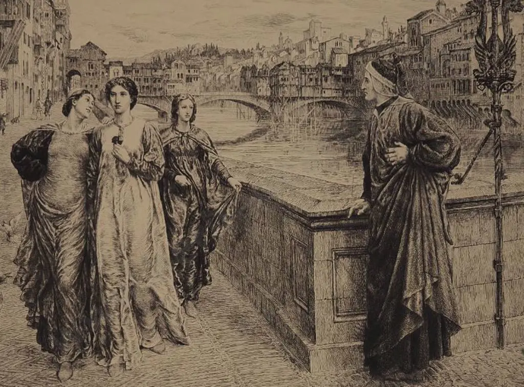 HOLIDAY, Henry (1839-1927) - Dante and Beatrice Image 1++