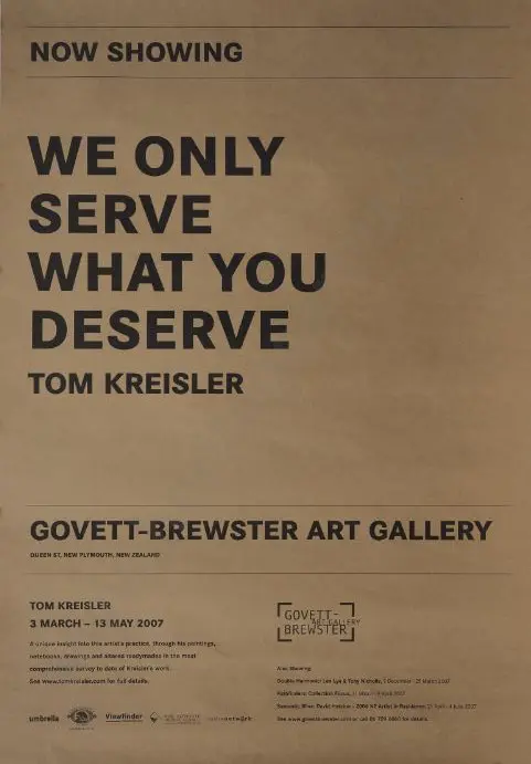 GOVETT-BREWSTER Gallery - We Only Serve What You Deserve - Tom Kreisler Image 1++