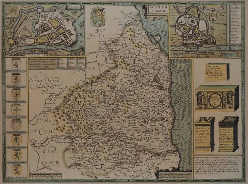 UNKNOWN cartographer - Map of Northumberland, 1610 Image 1++