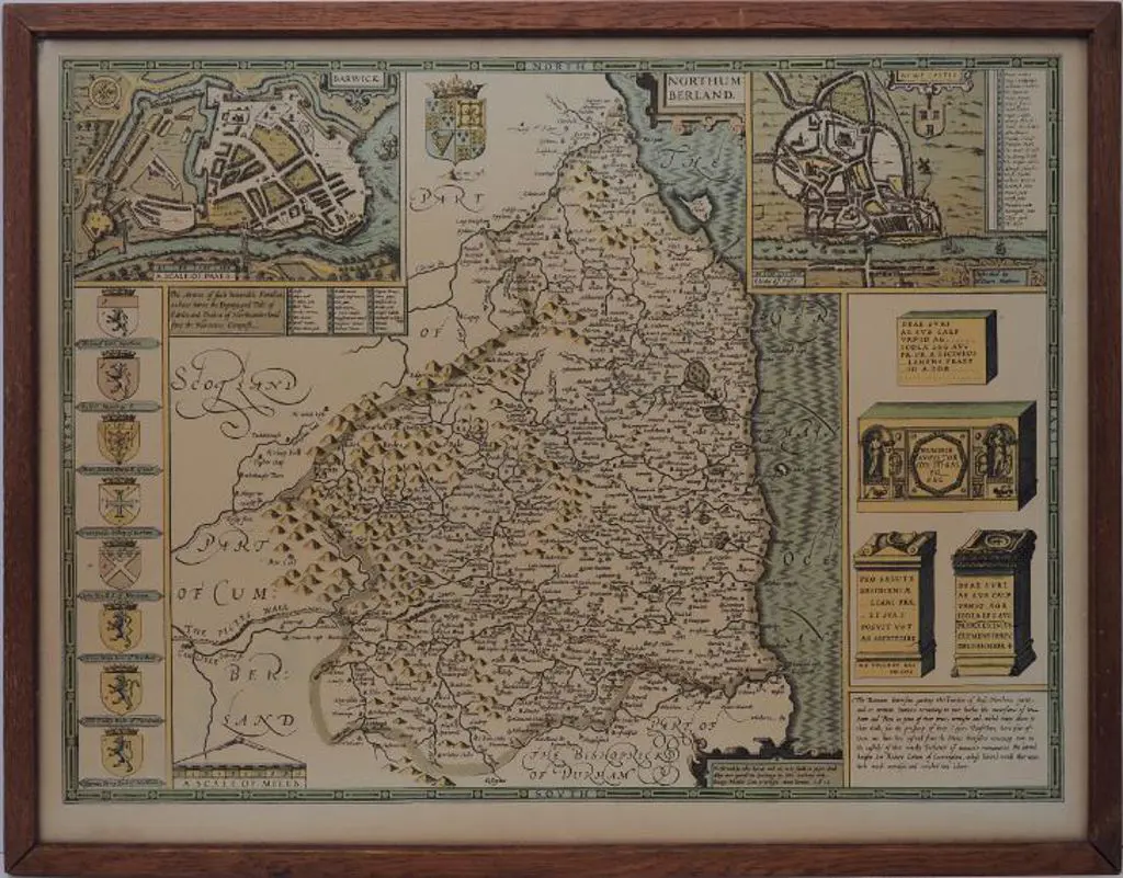 UNKNOWN cartographer - Map of Northumberland, 1610 Image 1++