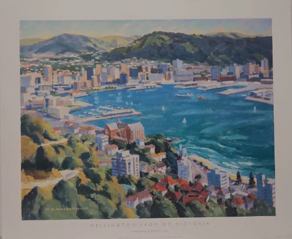 MacCORMICK, W.A. (Bill) (1942-) - Wellington from Mount Victoria Image 1++