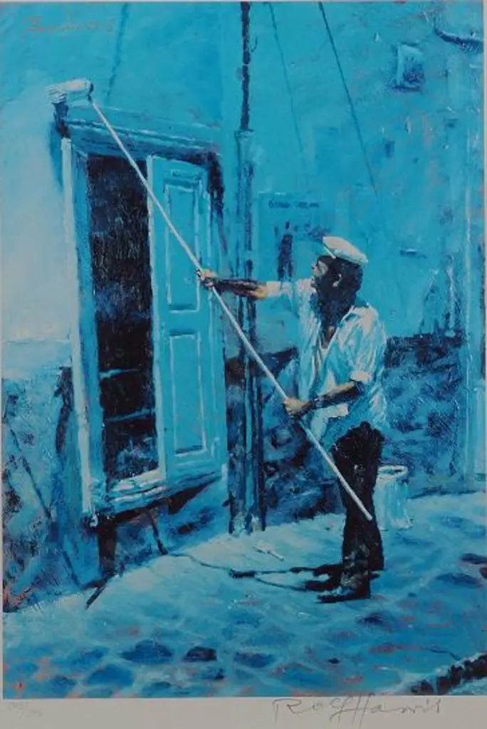 HARRIS, Rolf (1930-2023) - Man Painting Wall Image 1++