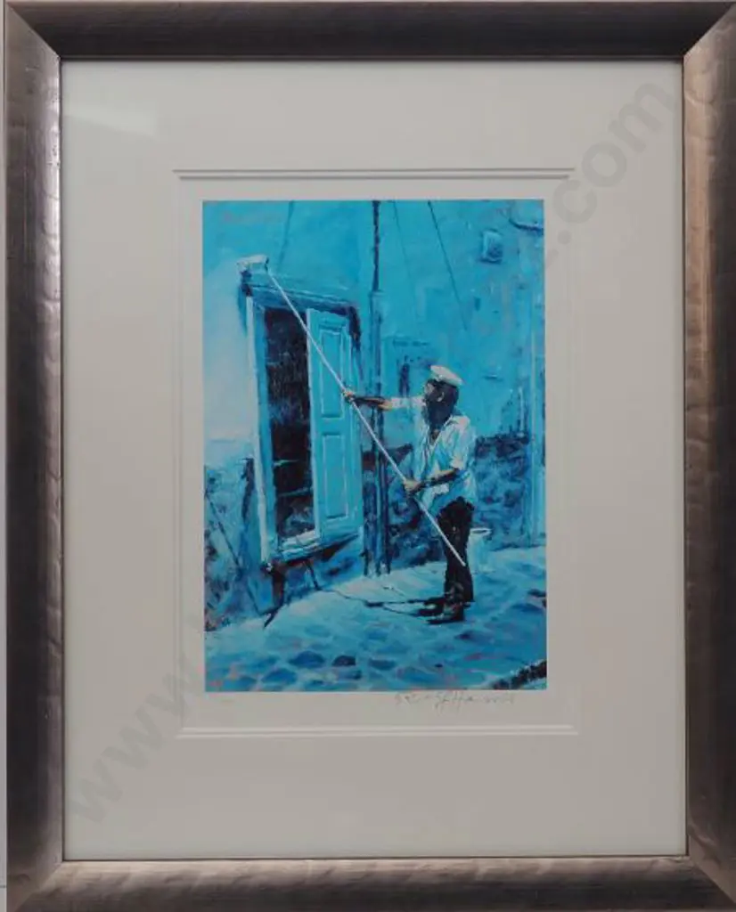 HARRIS, Rolf (1930-2023) - Man Painting Wall Image 1++