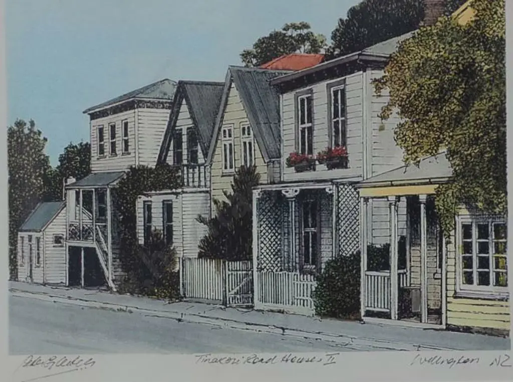 LEITCH, Peter G. (Active 1970s-80s) - Tinakori Road Houses 11 Image 1++