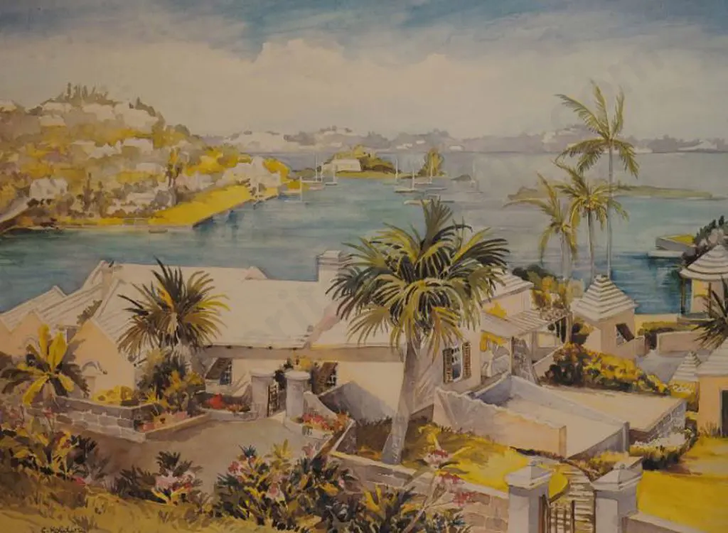 HOLDING, Carole (Active 1960s-70s) - Two Bermuda Scenes (Pair) Image 1++