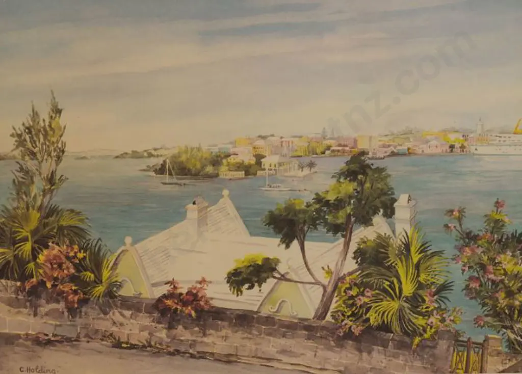 HOLDING, Carole (Active 1960s-70s) - Two Bermuda Scenes (Pair) Image 1++