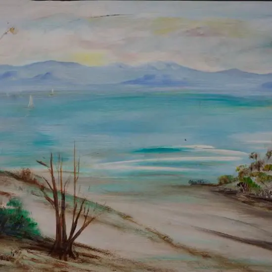 UNKNOWN - Coastal Scene with Sandhills