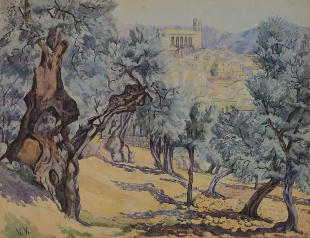 VIAL, V. - Mediterranean Scene with Olive Grove Image 1++