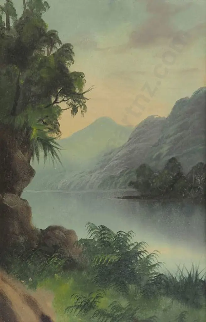 CROFT, Steven (Active late 1800s) - Lake & Native Bush Image 1++