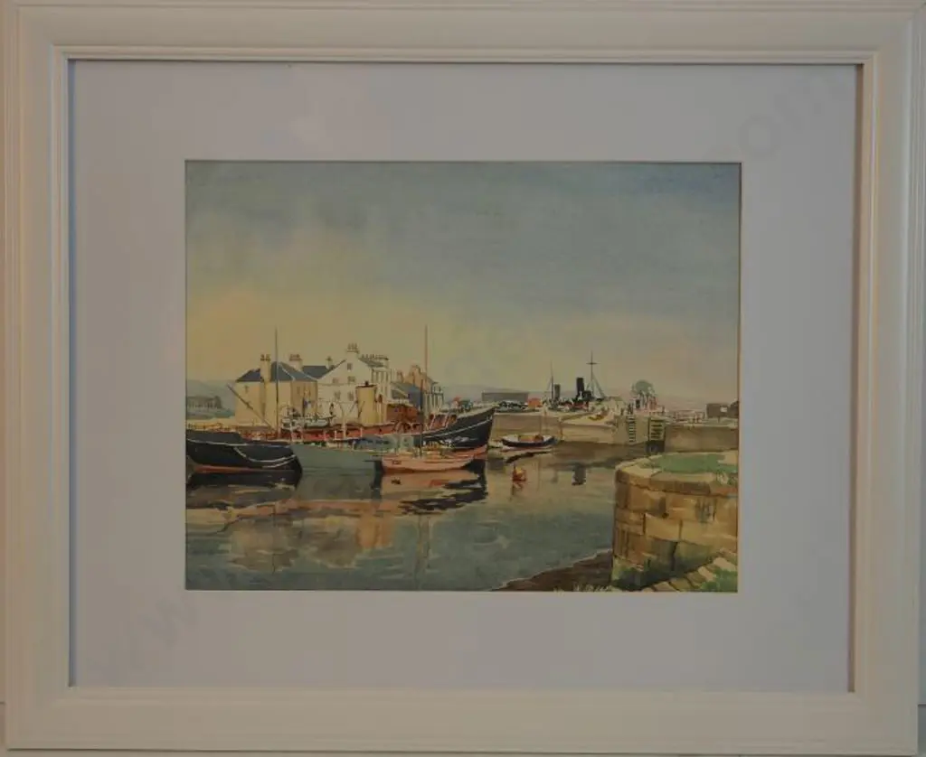 WHITEOAK, Cyril (1920-2009)  - Moored Boats- England Image 1++