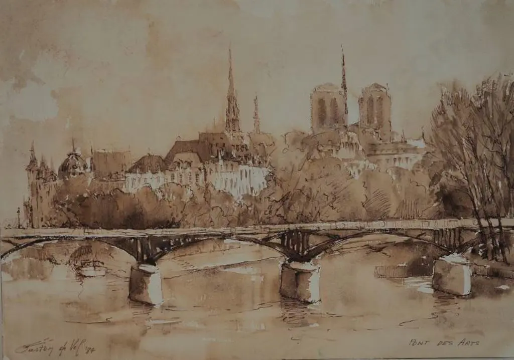VEL, Gaston de (1924-2010) - Pont des Art Image 1++